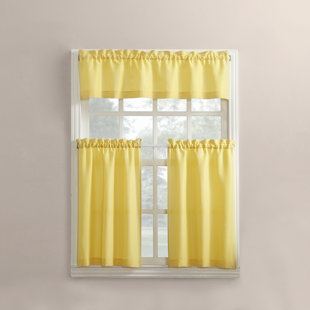 Wayfair | Yellow & Gold Valances & Kitchen Curtains You'll Love in 2022